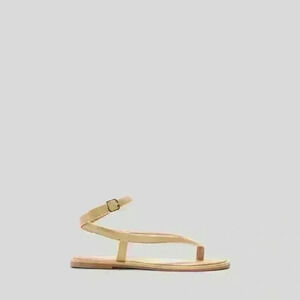 Everlane The Endless Summer Sandal in tan ankle strap leather suede brown 8
